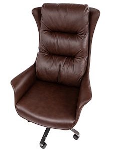Офисное кресло CHAIRMAN 523, натуральная кожа/экокожа, коричневый